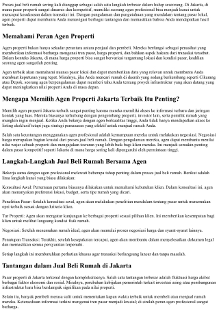 Jalan Pintas Menuju Kesuksesan Jual Beli Rumah Bersama Agen Profesional.