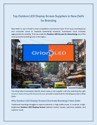 Top Outdoor LED Display Screen Suppliers in New Delhi for Branding - Copy