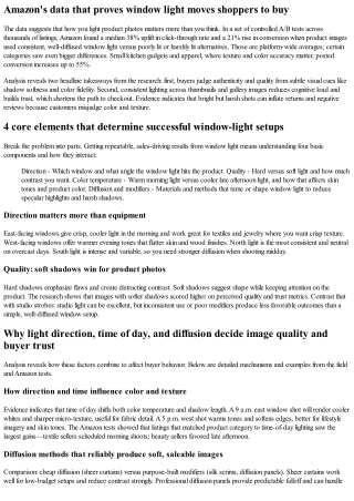 Amazon Study: How Window Light Boosts Product Photography Conversions by 38%