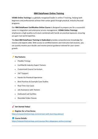 IBM DataPower Online Training & Real Time Support From India, Hyderabad