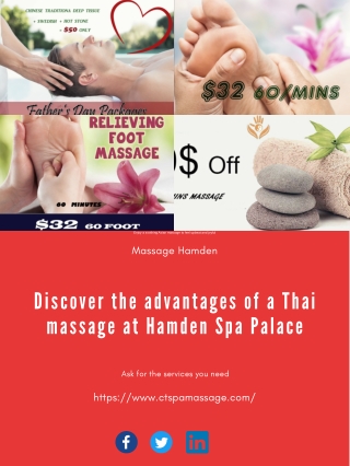 Discover the advantages of a Thai massage at Hamden Spa Palace