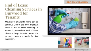 End of Lease Cleaning Services in Burwood for Tenants