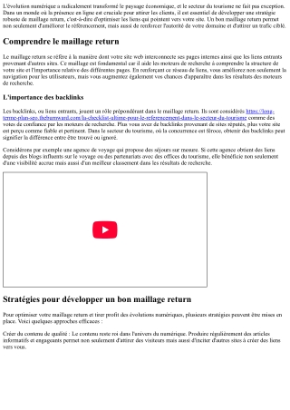 Savoir s'adapter aux évolutions numériques par un bon maillage return.