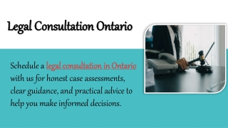 Legal Consultation Ontario