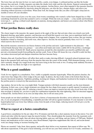 Jawline Botox: Contouring Without Surgery