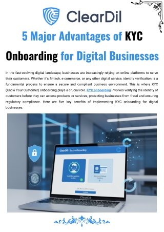 5 Major Advantages of KYC Onboarding for Digital Businesses