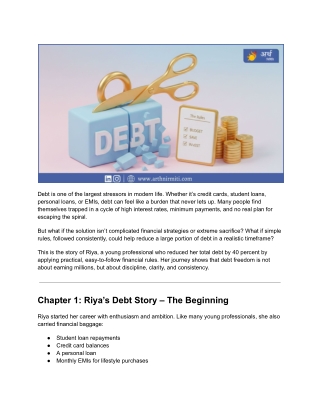 How Riya Reduced Her Debt by 40% Using Simple Rules