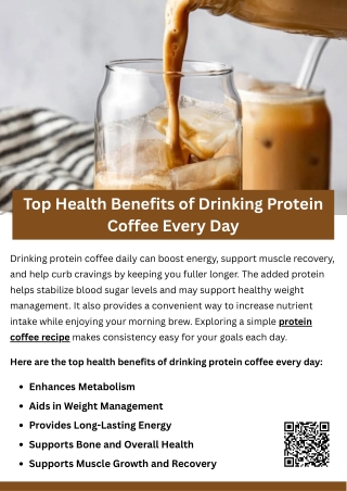 Top Health Benefits of Drinking Protein Coffee Every Day