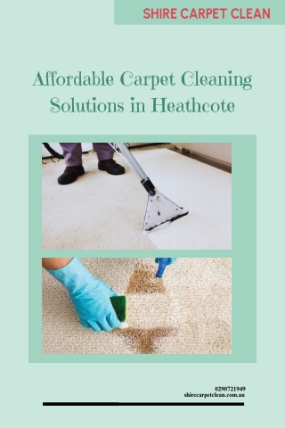 Affordable Carpet Cleaning Solutions in Heathcote