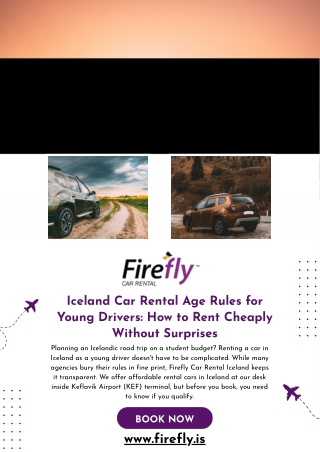 Iceland Car Rental Age Rules for Young Drivers | Firefly Car Rental Iceland