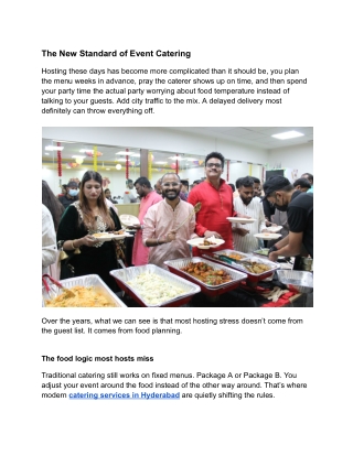 The New Standard of Event Catering