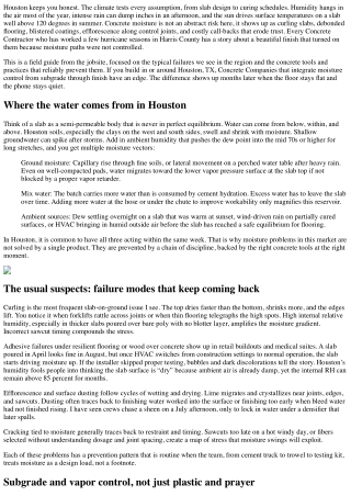 Houston Builders Beware: Moisture Pitfalls and the Concrete Tools that Prevent T