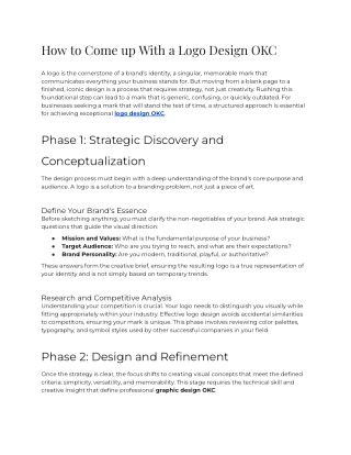 E6 - How to Come up With a Logo Design OKC