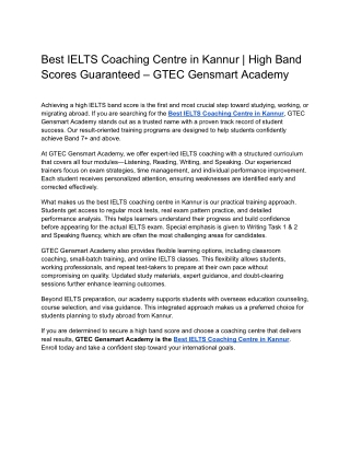 IELTS Coaching Centre