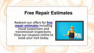 Free Repair Estimates