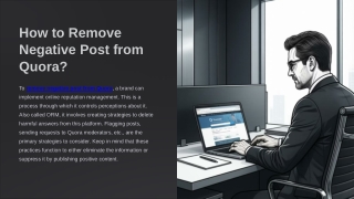 How to Remove Negative Post from Quora?