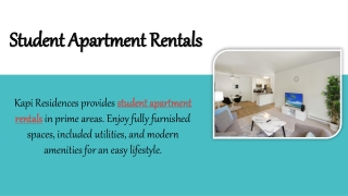 Student Apartment Rentals