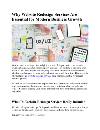 Website Redesign Services