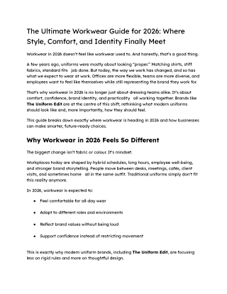 The Ultimate Workwear Guide for 2026_ Where Style, Comfort, and Identity Finally Meet