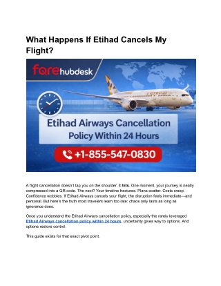 What Happens If Etihad Cancels My Flight