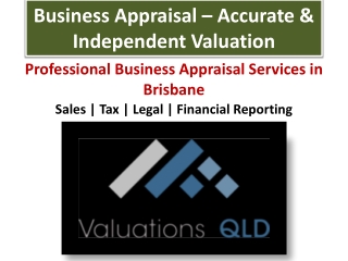 Business Appraisal Brisbane | Independent Business Valuation