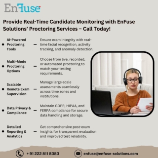 Provide Real-Time Candidate Monitoring with EnFuse Solutions’ Proctoring Services