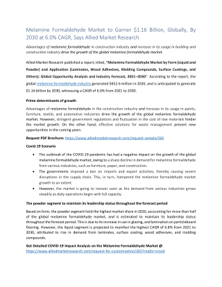 Melamine Formaldehyde Market Growth Trends and Strategic Outlook