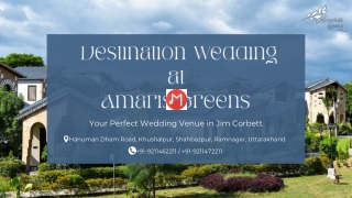 Destination Wedding in Jim Corbett Made Special at Amaris Greens