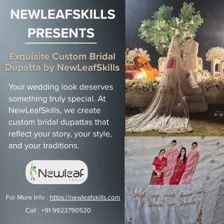 Exquisite Custom Bridal Dupatta by NewLeafSkills