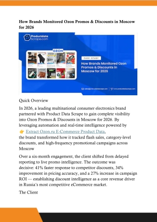 Ozon Promos & Discounts in Moscow for 2026