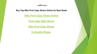 Buy Top Nike First Copy Shoes Online for Best Deals