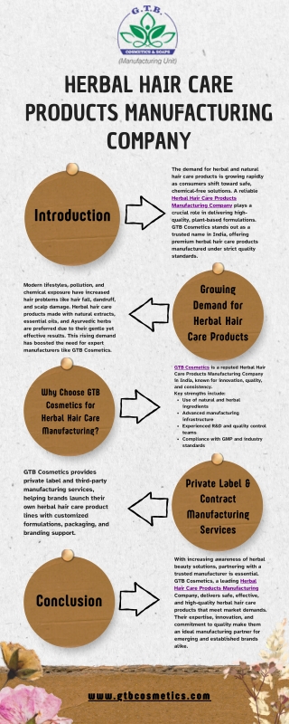 Herbal Hair Care Products Manufacturing Company