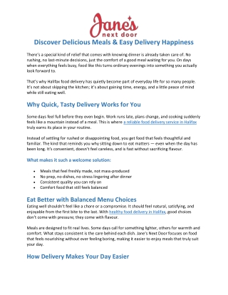 Discover Delicious Meals & Easy Delivery Happiness
