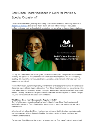 Best Disco Heart Necklaces in Delhi for Parties & Special Occasions