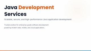 Java Development Services for Scalable Enterprise Applications