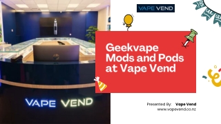 Geekvape Mods and Pods at Vape Vend