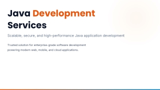 Java Development Services for Scalable Enterprise Applications