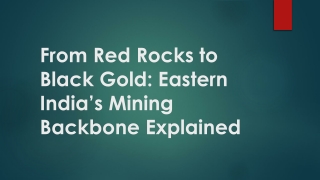 From Red Rocks to Black Gold Eastern India’s Mining Backbone Explained