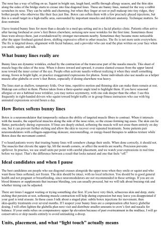 Bunny Lines Botox: Softening Nose Wrinkles with Precision