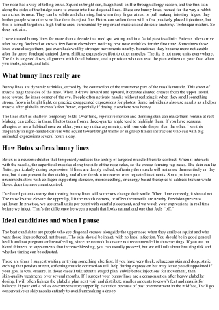 Bunny Lines Botox: Softening Nose Wrinkles with Precision