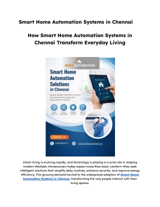 Smart Home Automation Systems in Chennai