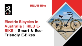 Electric Bicycles in Australia  RILU E-BIKE  Smart & Eco-Friendly E-Bikes