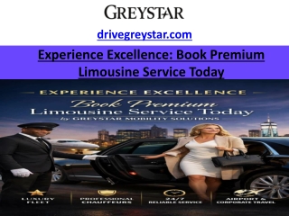 Experience Excellence: Book Premium Limousine Service Today