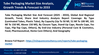 Tube Packaging Market Size And Forecast (2025 - 2033)