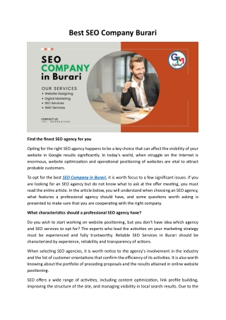 Best SEO Company Burari