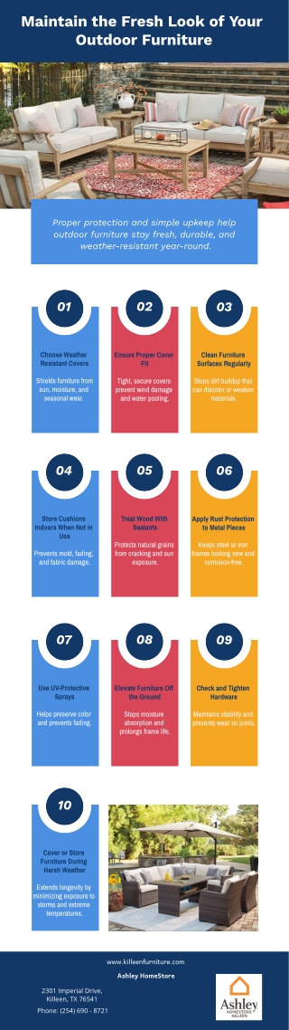 Maintain The Fresh Look Of Your Outdoor Furniture