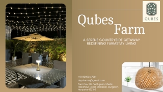 Qubes FarmYour ideal venue: Best farmhouse in Gurgaon and Manesar with a private