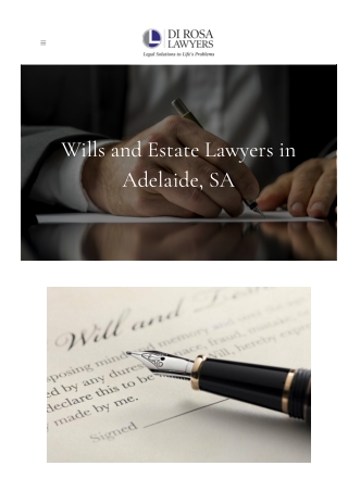 Wills Estate Lawyers Adelaide
