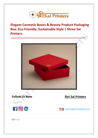 Safe & Stylish Cosmetic Boxes & Luxury Beauty Product Packaging Box: Premium Mat