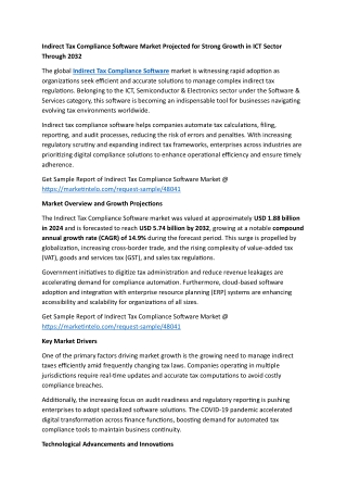 Indirect Tax Compliance Software Market
